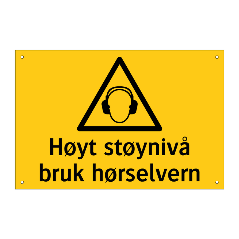 Høyt støynivå bruk hørselvern & Høyt støynivå bruk hørselvern