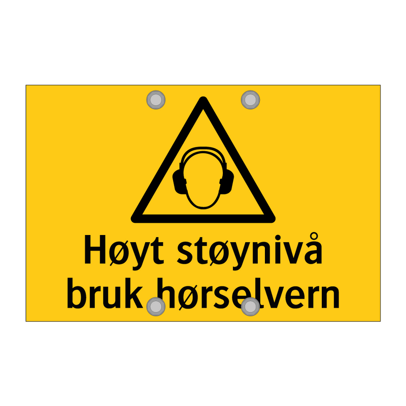 Høyt støynivå bruk hørselvern & Høyt støynivå bruk hørselvern
