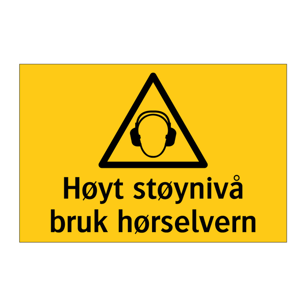 Høyt støynivå bruk hørselvern