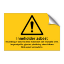 Inneholder asbest …