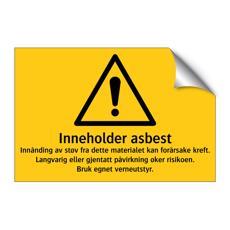 Inneholder asbest … & Inneholder asbest … & Inneholder asbest … & Inneholder asbest …