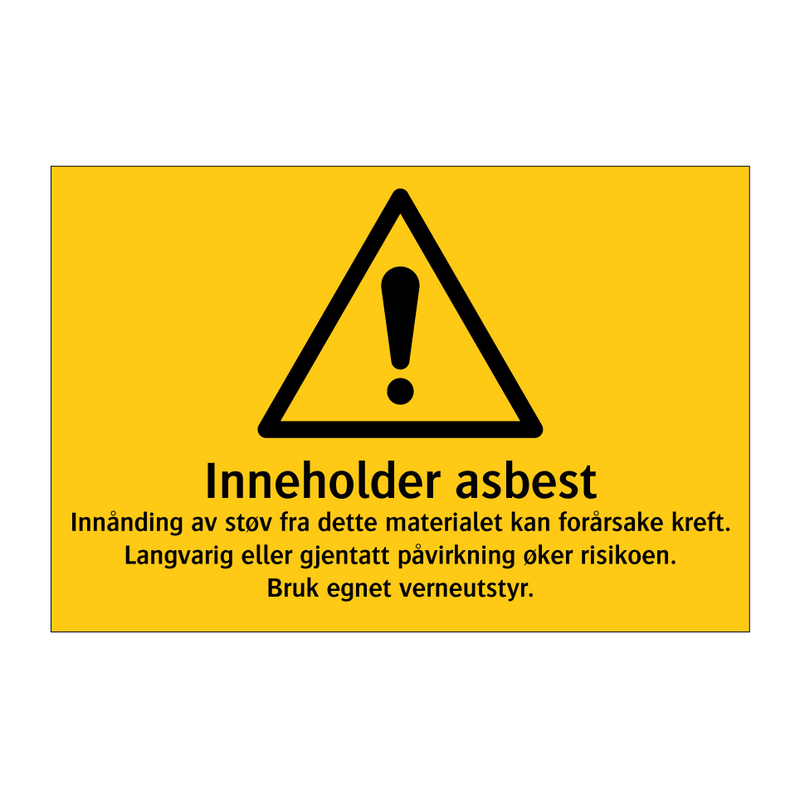 Inneholder asbest … & Inneholder asbest … & Inneholder asbest … & Inneholder asbest …