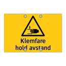 Klemfare Hold avstand