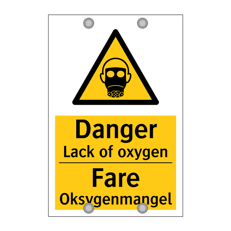 Danger lack of oxygen Fare oksygenmangel & Danger lack of oxygen Fare oksygenmangel