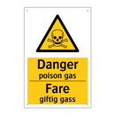 Danger poison gas Fare giftig gass