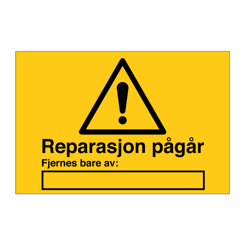 Reparasjon pågår & Reparasjon pågår & Reparasjon pågår & Reparasjon pågår