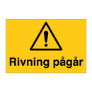 Riving pågår