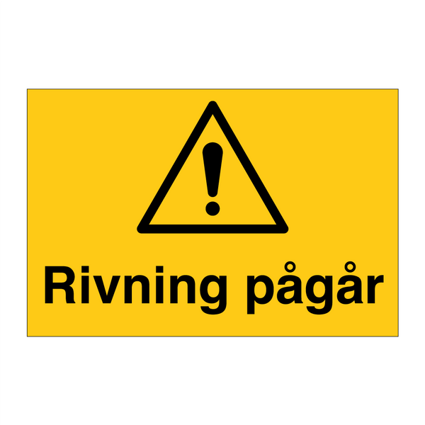 Riving pågår
