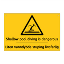 Shallow pool diving is dangerous - Liten vanndybde stuping livsfarlig