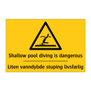 Shallow pool diving is dangerous - Liten vanndybde stuping livsfarlig