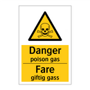 Danger poison gas Fare giftig gass