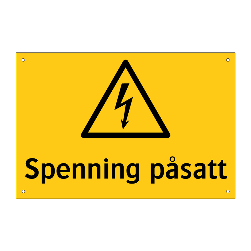 Spenning påsatt & Spenning påsatt & Spenning påsatt & Spenning påsatt & Spenning påsatt