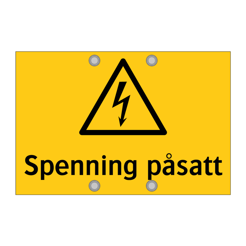 Spenning påsatt & Spenning påsatt & Spenning påsatt & Spenning påsatt & Spenning påsatt