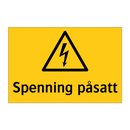Spenning påsatt