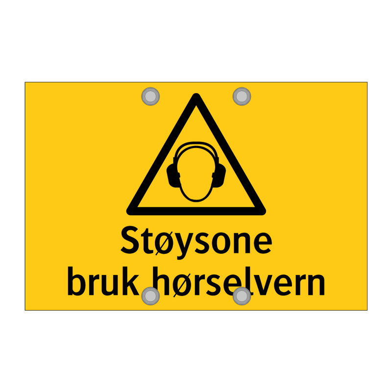 Støysone bruk hørselvern & Støysone bruk hørselvern & Støysone bruk hørselvern