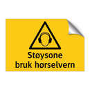 Støysone bruk hørselvern