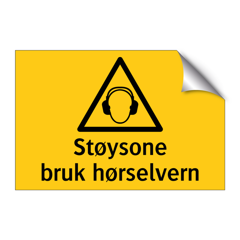 Støysone bruk hørselvern & Støysone bruk hørselvern & Støysone bruk hørselvern