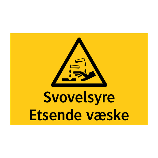 Svovelsyre etsende væske