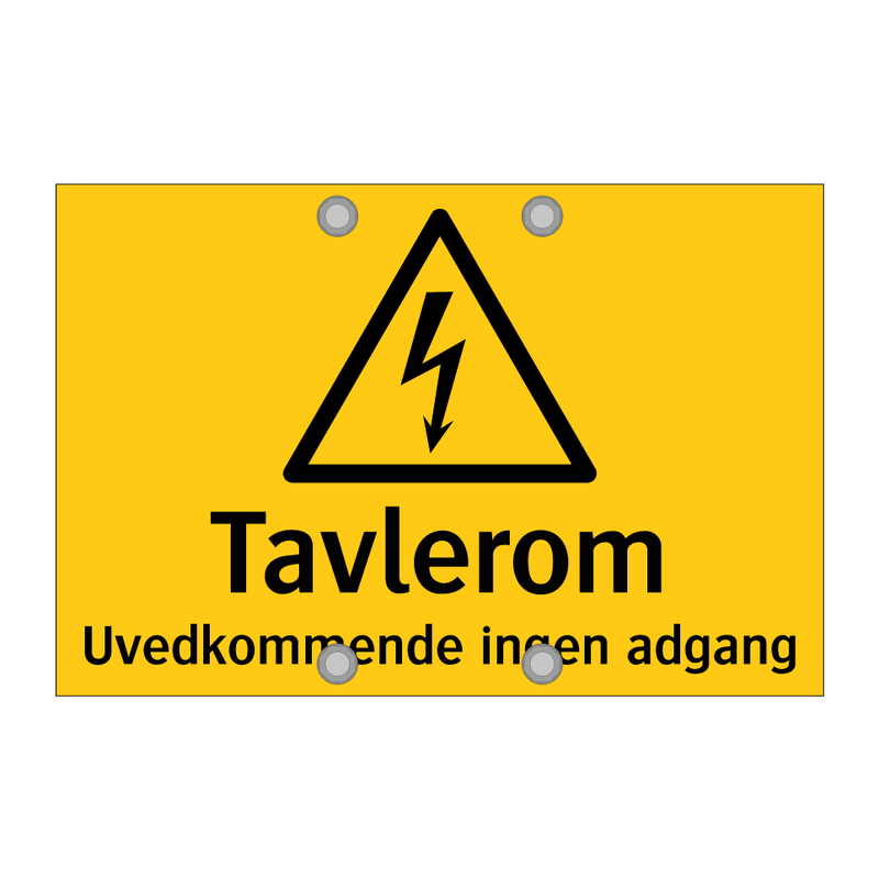 Tavlerom Uvedkommende ingen adgang & Tavlerom Uvedkommende ingen adgang