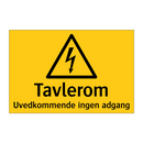Tavlerom Uvedkommende ingen adgang