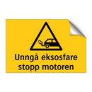Unngå eksosfare stopp motoren