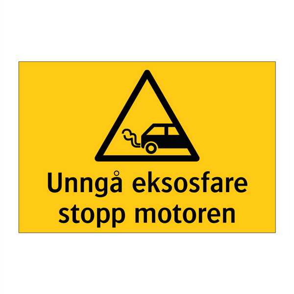 Unngå eksosfare stopp motoren