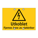 Utkoblet Fjernes bare av elektriker