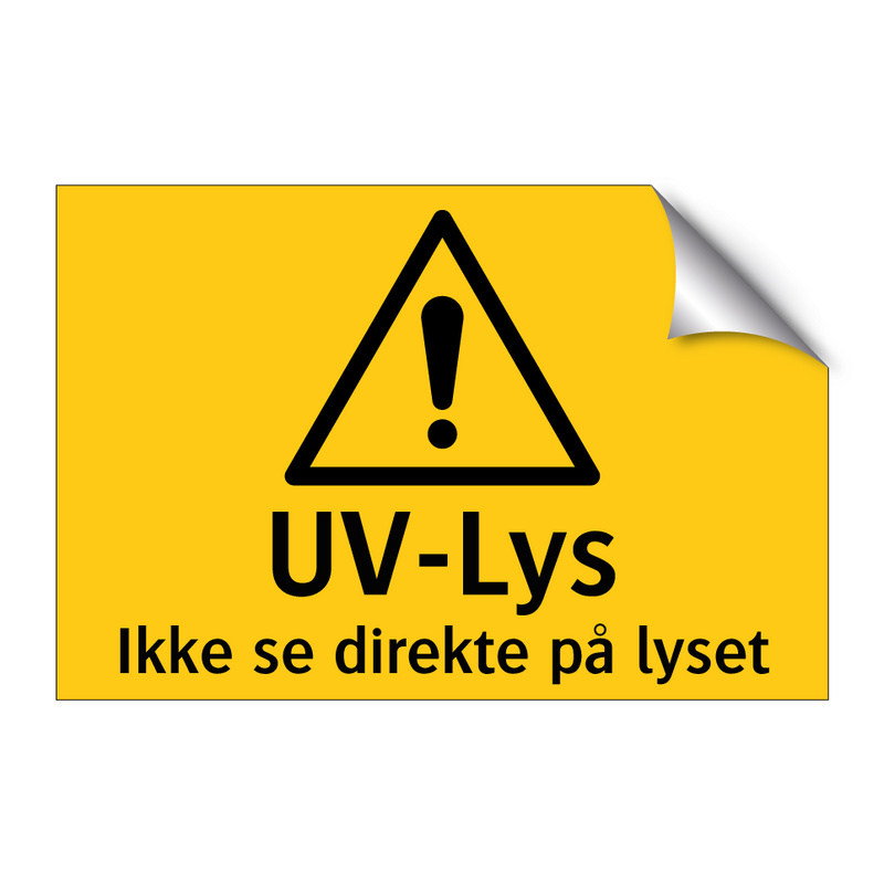 UV-lus ikke se direkte på lyset & UV-lus ikke se direkte på lyset