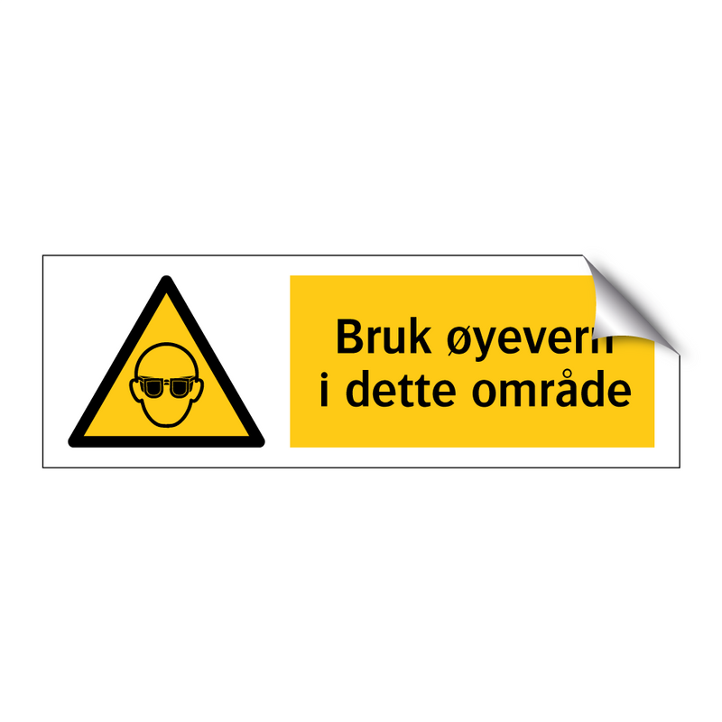 Bruk øyevern i dette området