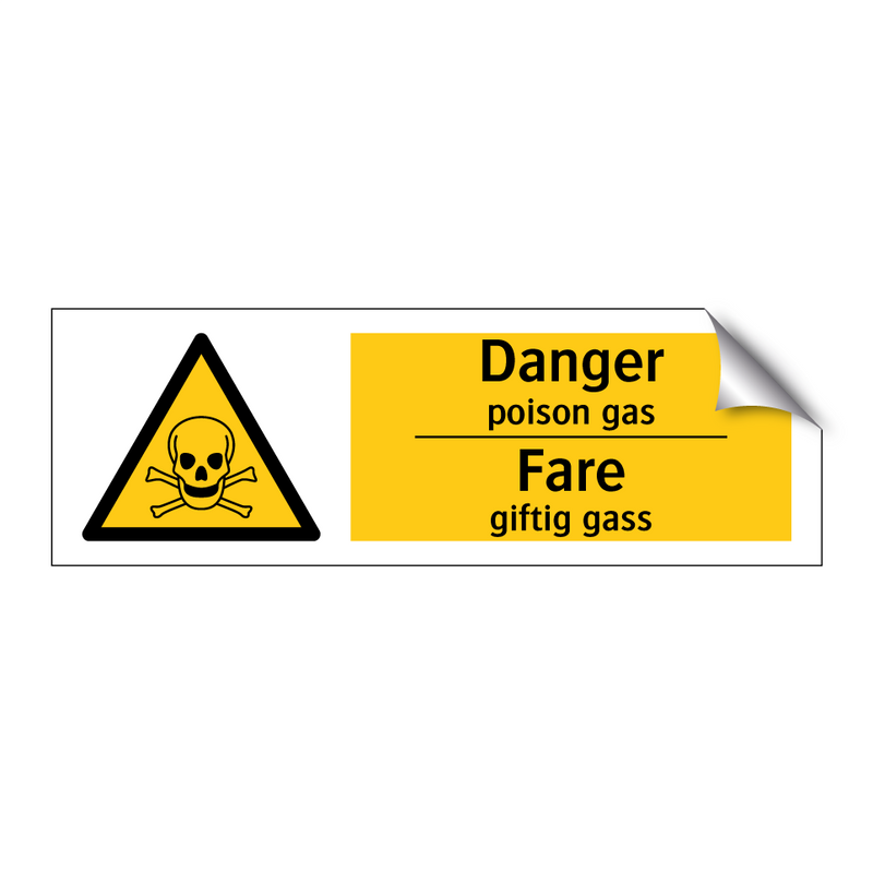 Danger poison gas Fare giftig gass & Danger poison gas Fare giftig gass