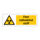 Fare radioaktivt stoff