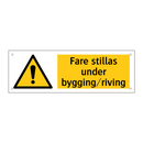 Fare stillas under bygging riving