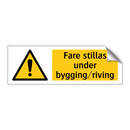Fare stillas under bygging riving