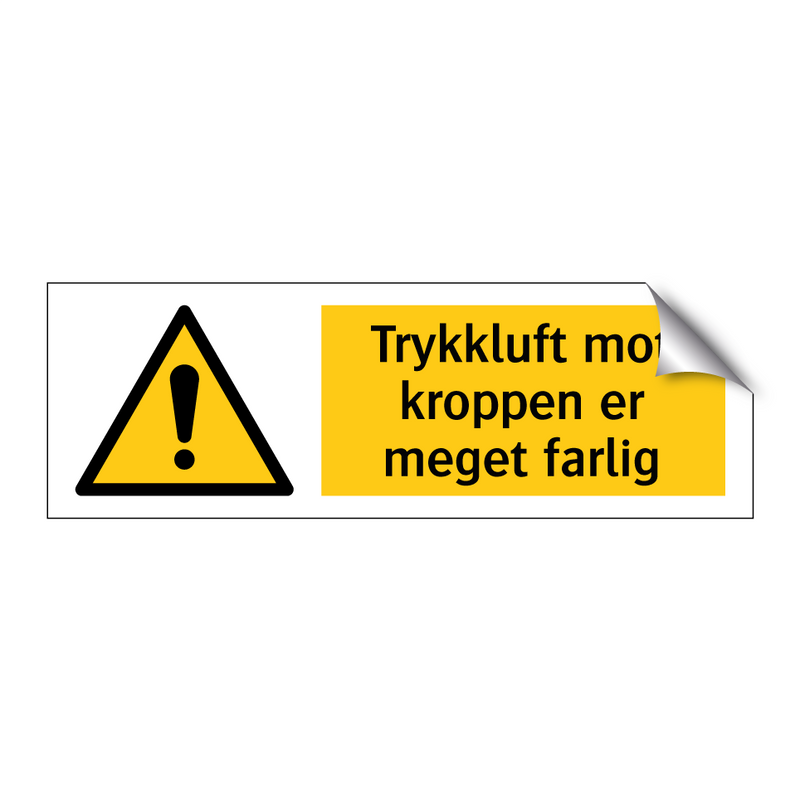 Trykkluft mot kroppen er meget farlig