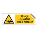 Unngå eksosfare stopp motoren
