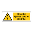 Utkoblet Fjernes bare av elektriker