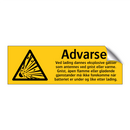 Advarsel ved lading dannes eksplosive gasser …