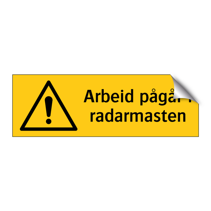 Arbeid pågår i radarmasten & Arbeid pågår i radarmasten & Arbeid pågår i radarmasten