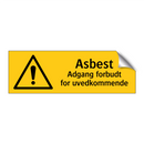 Asbest adgang forbudt for uvedkommende