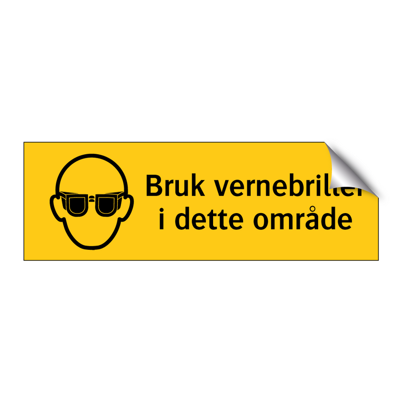Bruk vernebriller i dette området