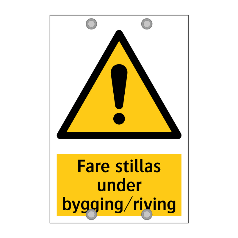 Fare stillas under bygging riving & Fare stillas under bygging riving
