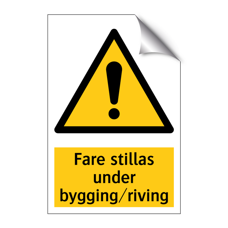 Fare stillas under bygging riving & Fare stillas under bygging riving