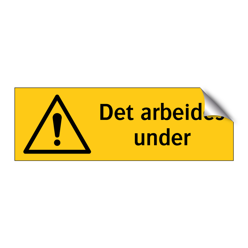 Det arbeides under & Det arbeides under & Det arbeides under & Det arbeides under