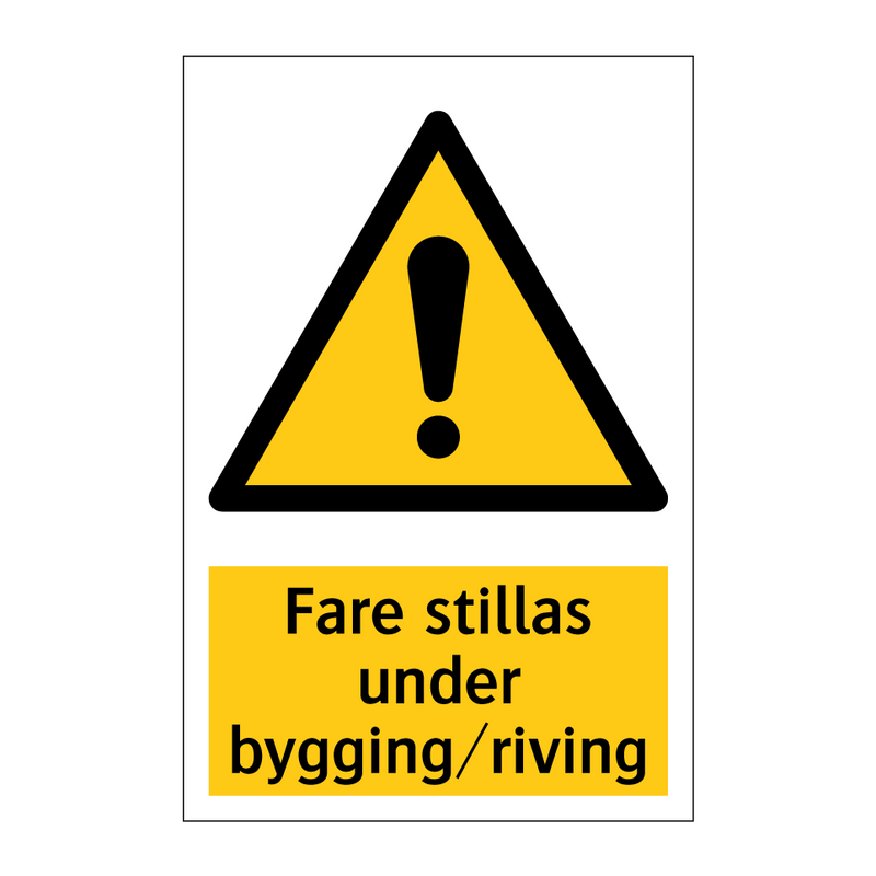 Fare stillas under bygging riving & Fare stillas under bygging riving