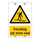 Forsiktig ett trinn ned