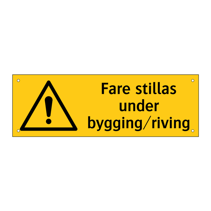 Fare stillas under bygging riving & Fare stillas under bygging riving