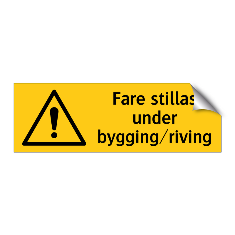 Fare stillas under bygging riving & Fare stillas under bygging riving