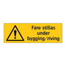 Fare stillas under bygging riving