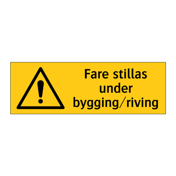 Fare stillas under bygging riving & Fare stillas under bygging riving