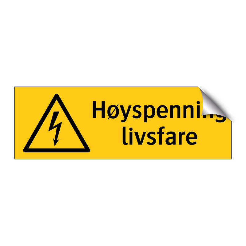 Høyspening livsfare & Høyspening livsfare & Høyspening livsfare & Høyspening livsfare